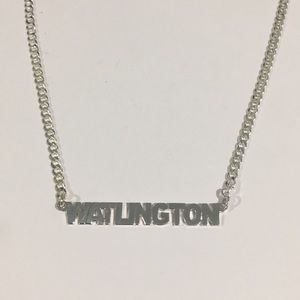 Sterling Silver Watlington Nameplate Necklace